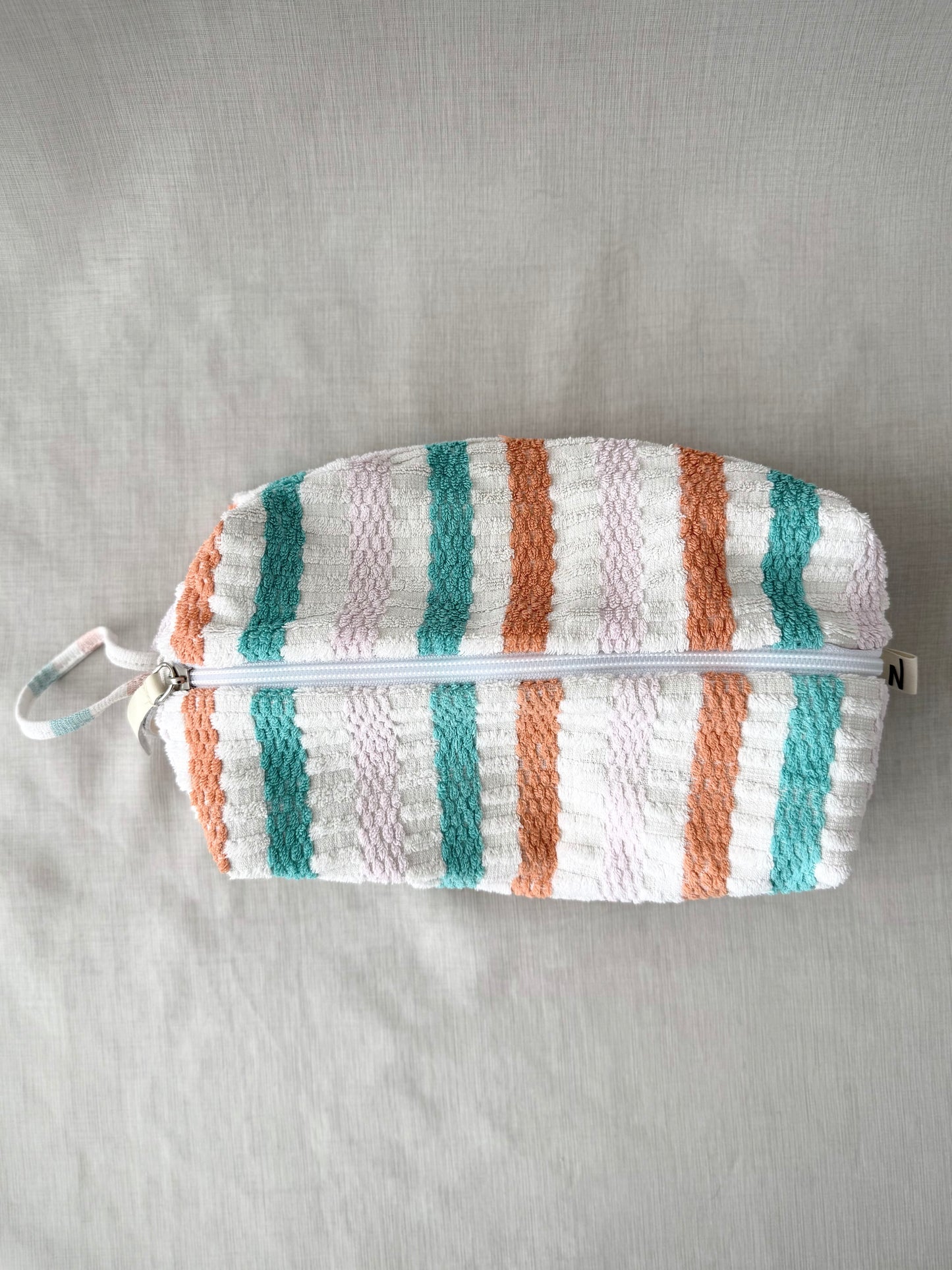 “RIVIERA” • UPCYCLED TERRY CLOTH COSMETIC BAG