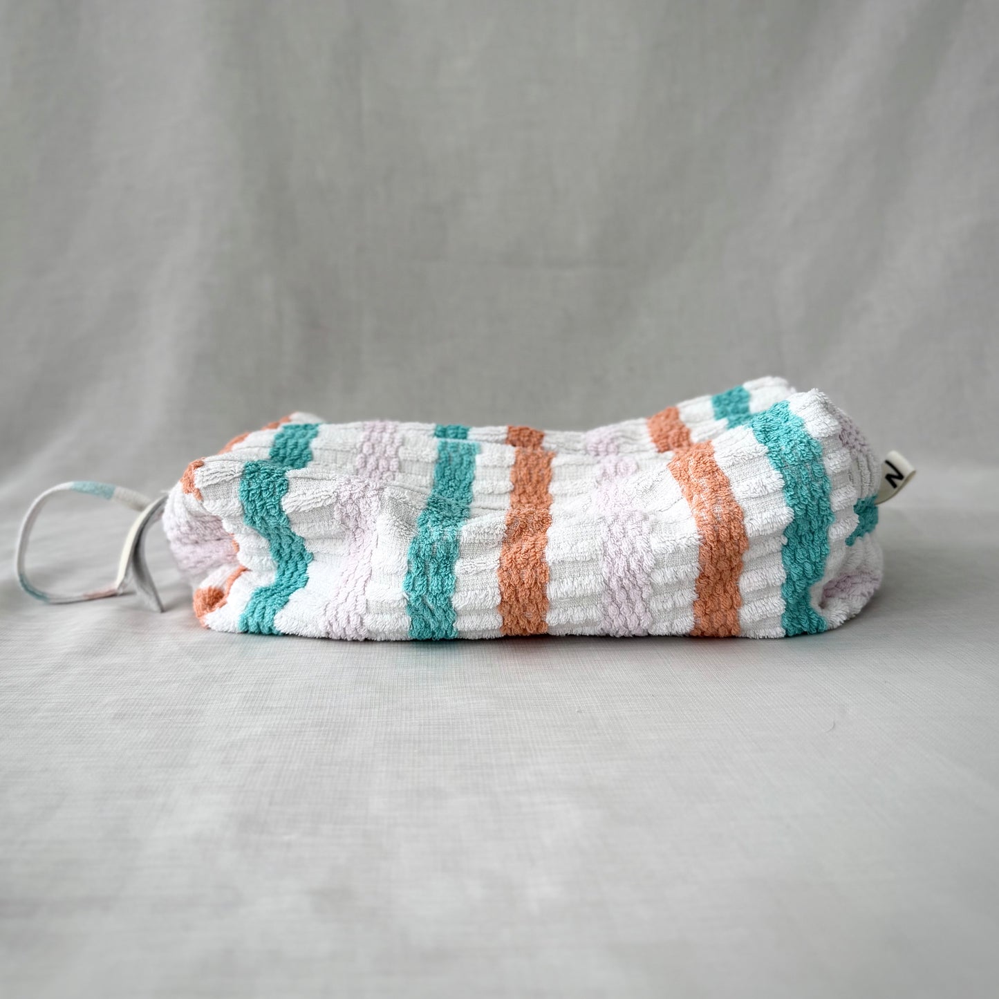 “RIVIERA” • UPCYCLED TERRY CLOTH COSMETIC BAG