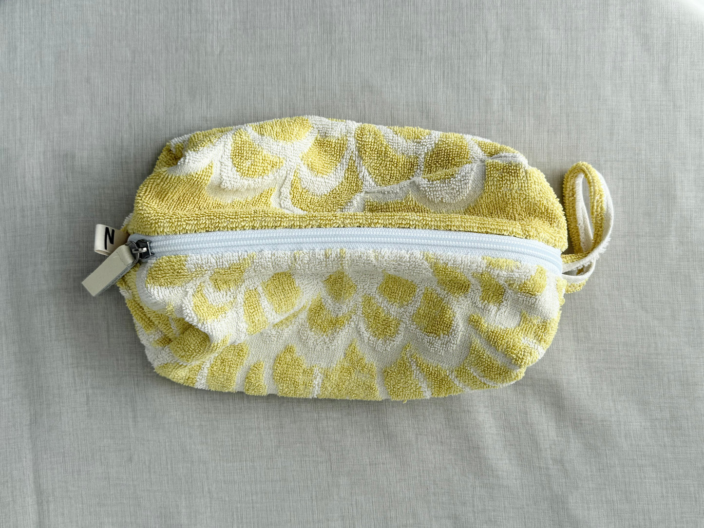 “SUNSHINE” • UPCYCLED TERRY CLOTH COSMETIC BAG
