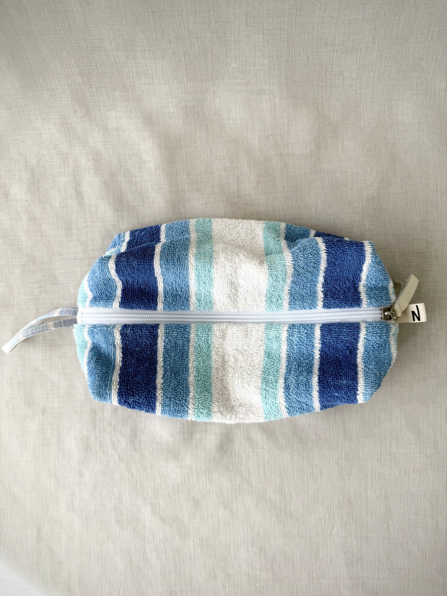 “BALTIC” • UPCYCLED TERRY CLOTH COSMETIC BAG