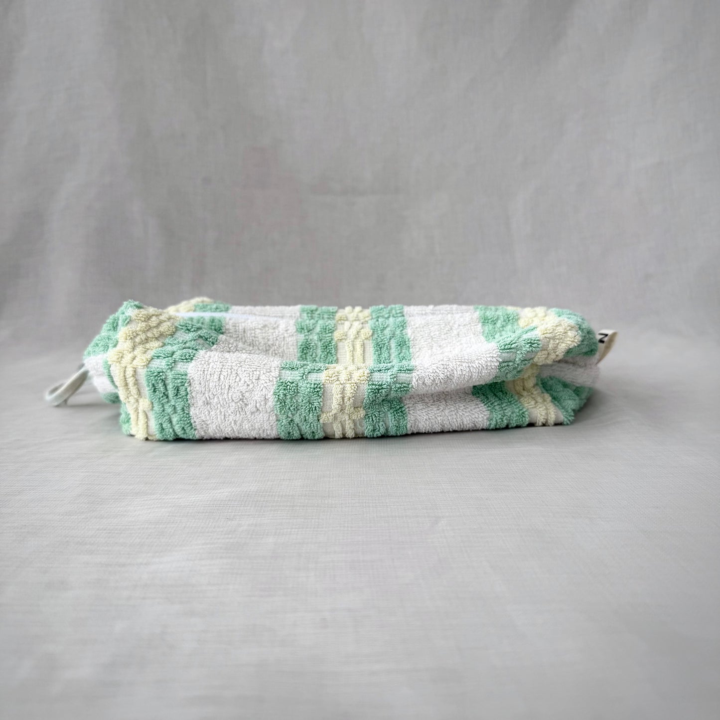 “MINT CONDITION” • UPCYCLED TERRY CLOTH COSMETIC BAG