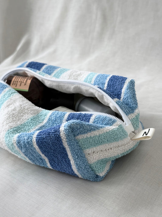 “BALTIC” • UPCYCLED TERRY CLOTH COSMETIC BAG