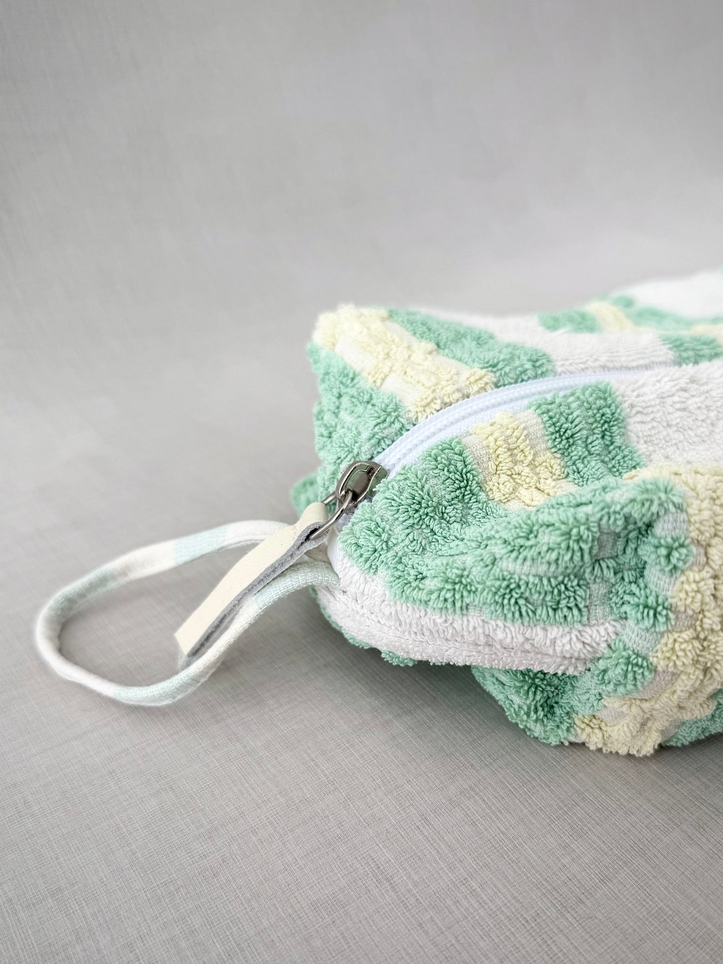 “MINT CONDITION” • UPCYCLED TERRY CLOTH COSMETIC BAG