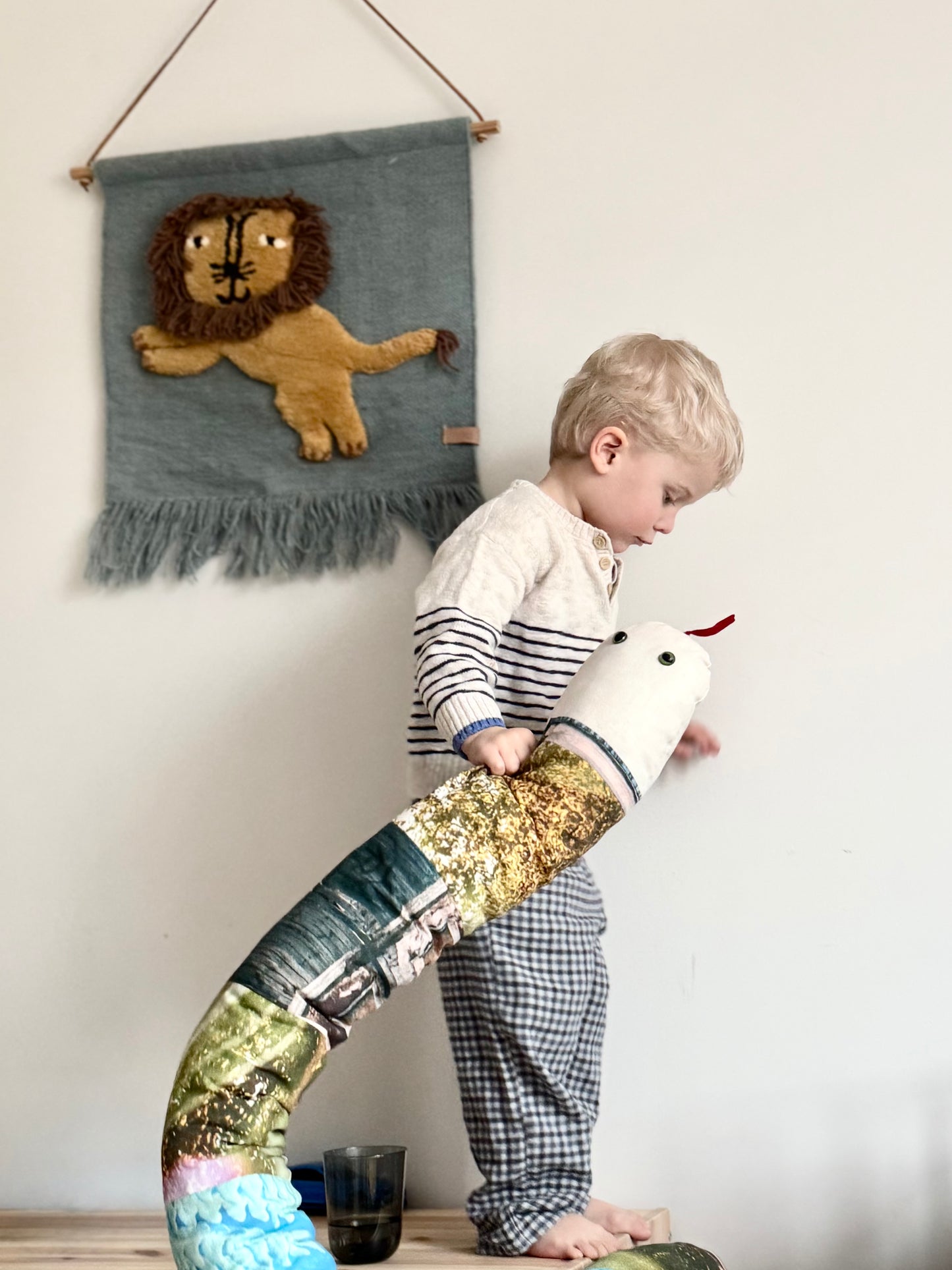 SNUGGLE SNAKE • custom order • upcycled
